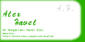 alex havel business card